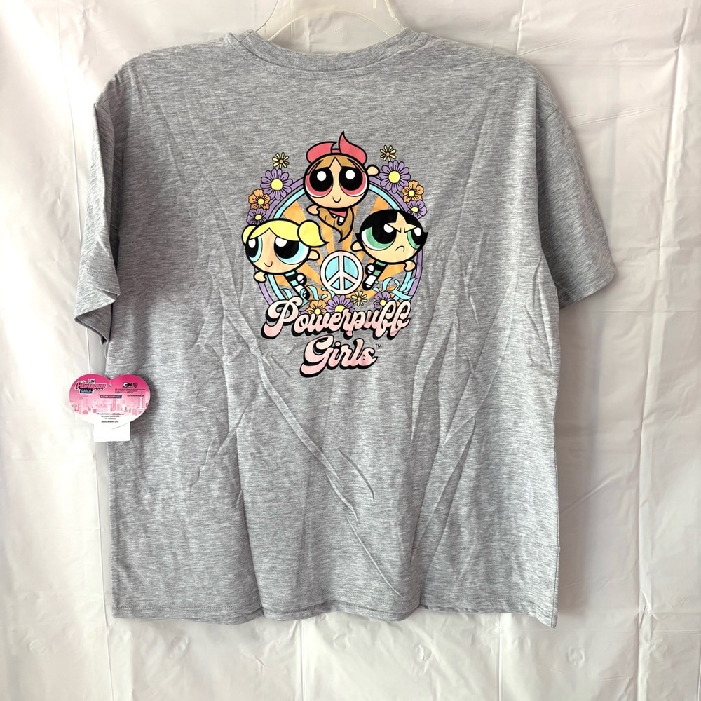 NWT Powerpuff Girls Boyfriend Graphic T-Shirt Gray SZ XXL NWT - Picture 2 of 8